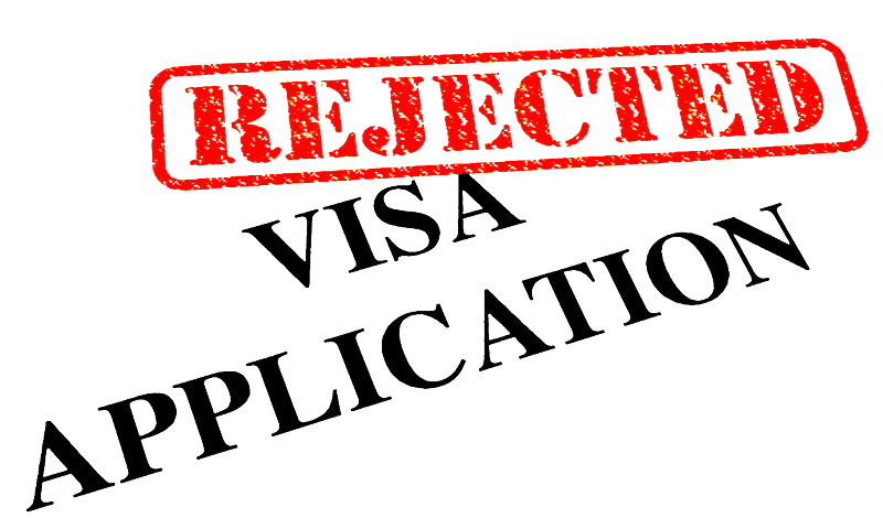 Visa application rejected